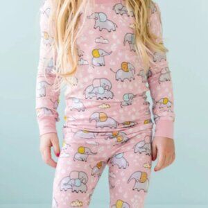 Little Sleepies Pink Elephant Snuggles Pajamas
